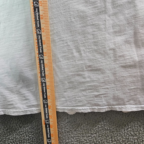 Reba Embroidered Shirt Women Small Button Long Sleeve Very Light Gray - Picture 10 of 11